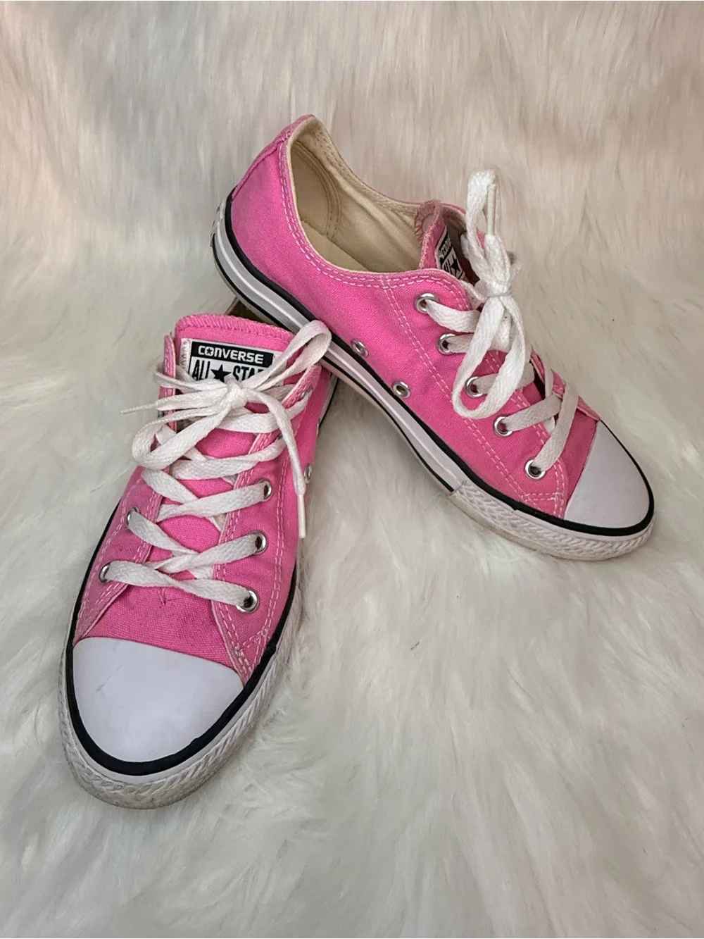 Pink Converse All Star Pink Low Top Sneakers